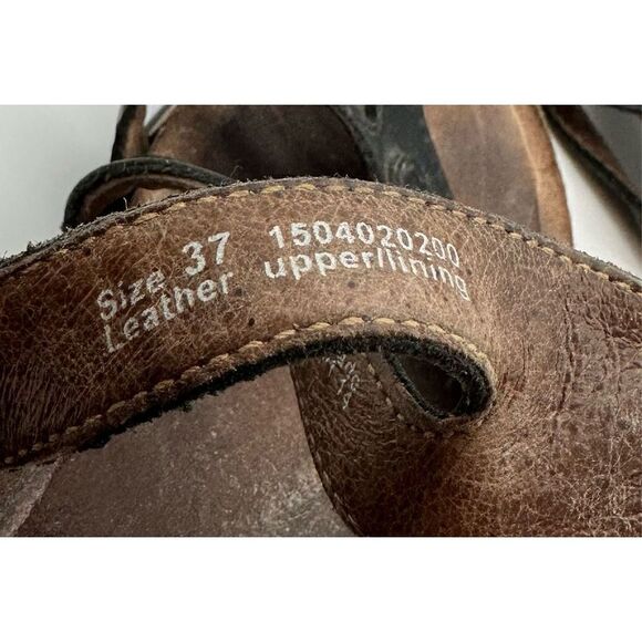 Dansko Womens Slingback Sandals Black Buckle Wedge Heels Leather 37/6.5 - Picture 6 of 6